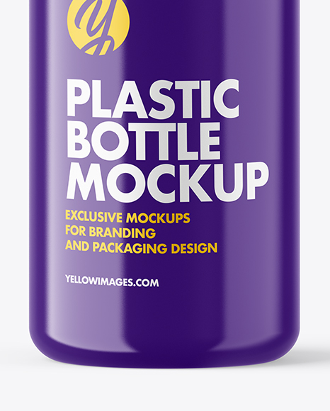 Glossy Plastic Bottle Mockup PSD #1