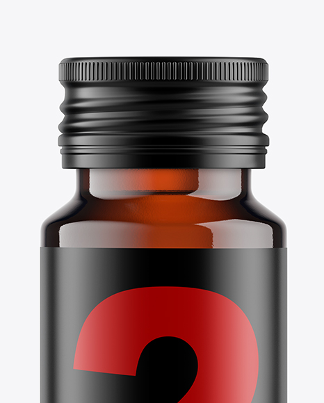Amber Glass Collagen Bottle Mockup PSD #7
