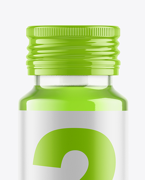 Clear Glass Collagen Bottle Mockup PSD #6