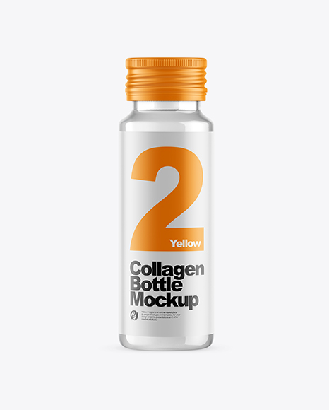 Download Clear Glass Collagen Bottle Mockup In Bottle Mockups On Yellow Images Object Mockups Yellowimages Mockups