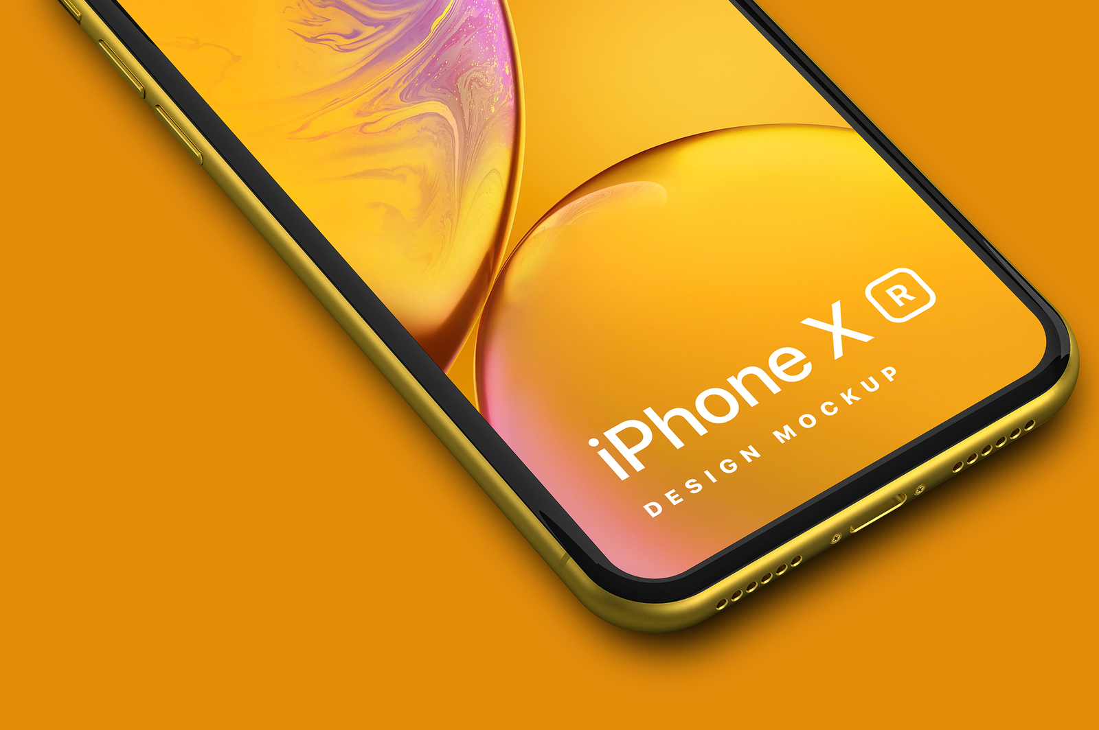 Download Iphone Xr Design Mockup In Device Mockups On Yellow Images Creative Store PSD Mockup Templates