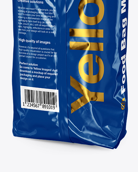 Glossy Food Bag Mockup PSD #1