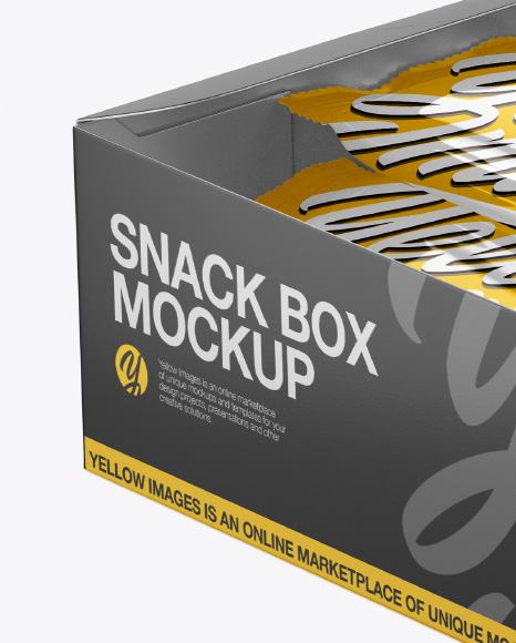 Snack Box Mockup In Box Mockups On Yellow Images Object Mockups