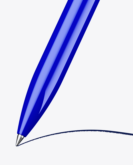 Glossy Ballpoint Pen Mockup PSD #2