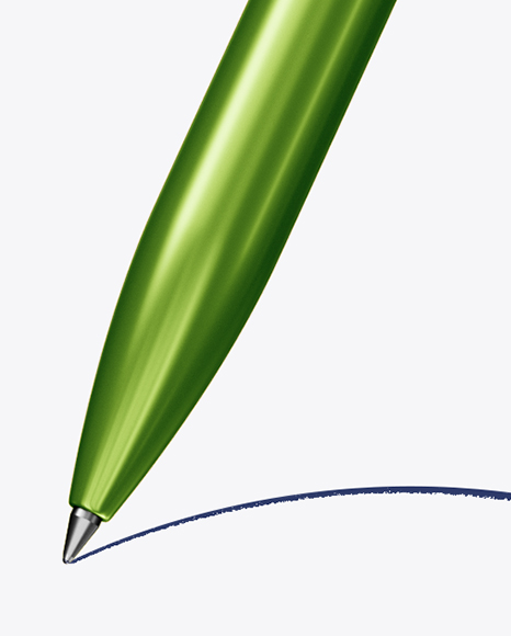 Matte Ballpoint Pen Mockup PSD #7