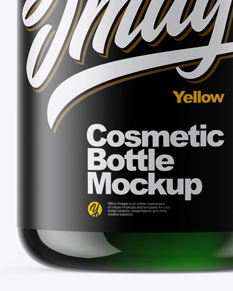 Green Cosmetic Bottle Mockup PSD #6