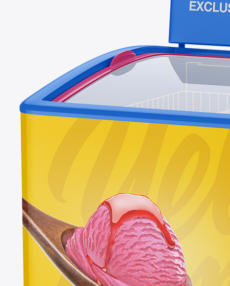 Ice Cream Fridge Mockup - Free Download Images High Quality PNG, JPG