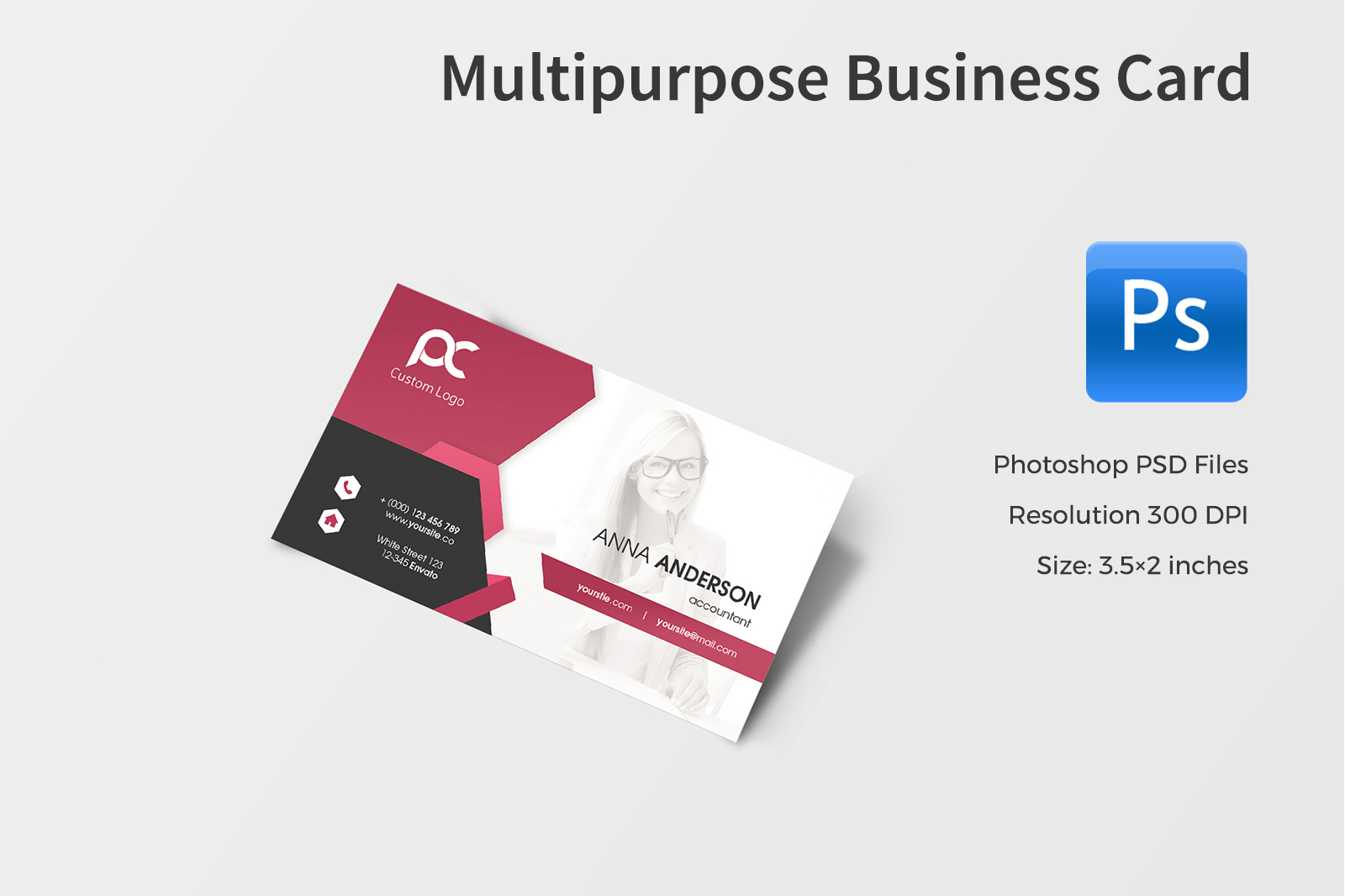 Multipurpose Business Card In Business Card Templates On Yellow Images Creative Store