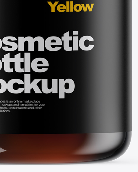 Amber Cosmetic Bottle Mockup PSD #6