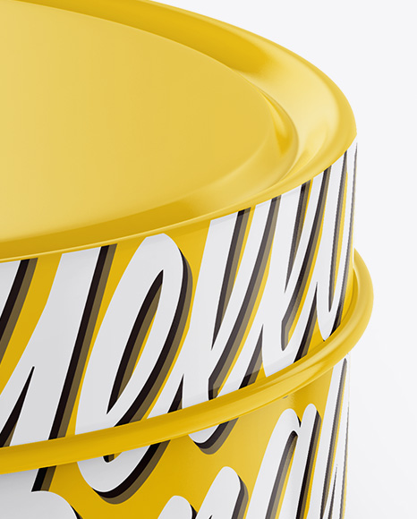 Glossy Tin Box Mockup PSD #1