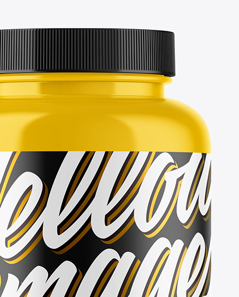 Glossy Plastic Bottle Mockup PSD #2