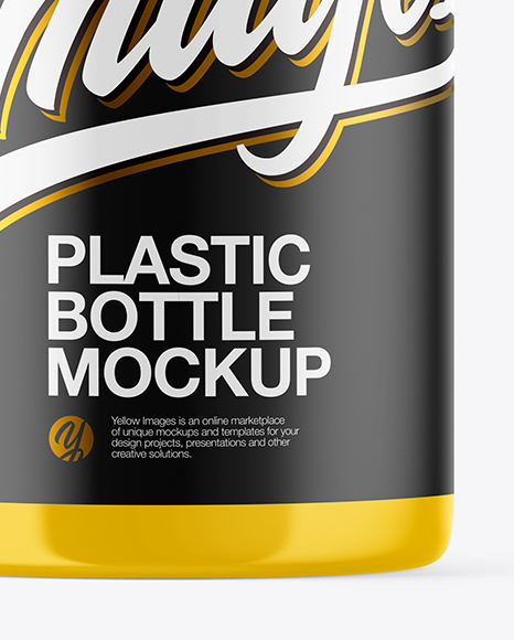 Glossy Plastic Bottle Mockup PSD #1