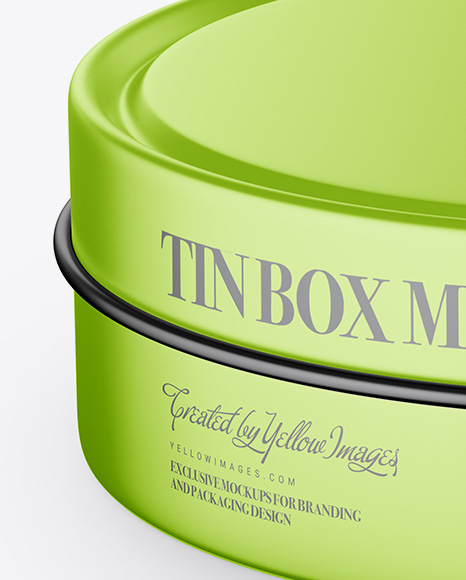 Metallic Tin Box Mockup PSD #2