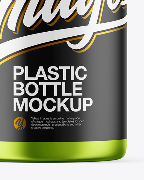 Metallic Plastic Bottle Mockup PSD #1