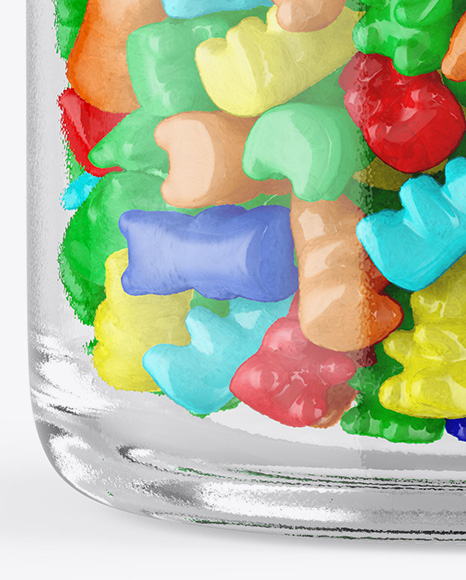 Download Candies Glass Jar Psd Mockup Yellowimages