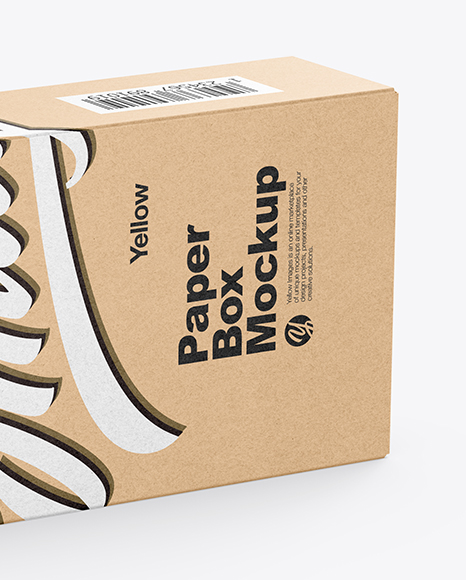 Kraft Box Mockup PSD #1