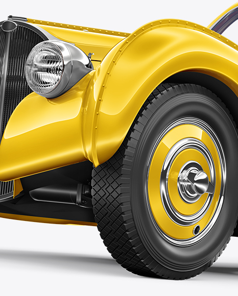 Download Retro Car Mockup Half Side View In Vehicle Mockups On Yellow Images Object Mockups Yellowimages Mockups