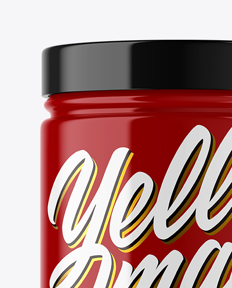 Glossy Jar Mockup PSD #2