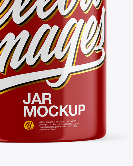 Glossy Jar Mockup PSD #1
