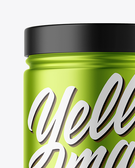 Metallic Jar Mockup PSD #2