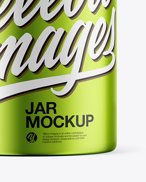 Metallic Jar Mockup PSD #1