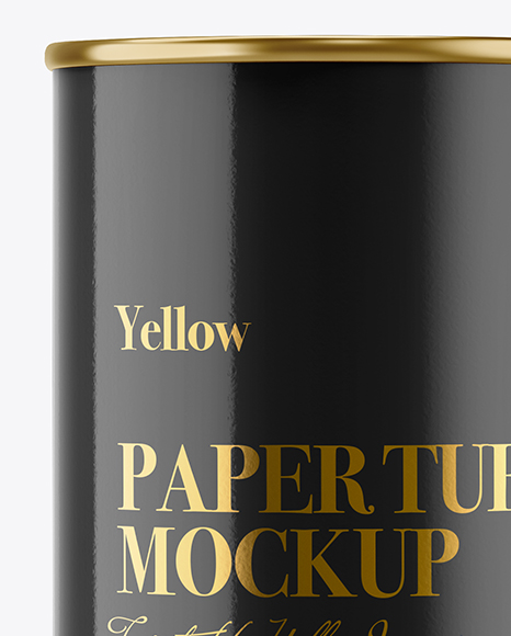 Glossy Paper Tube Mockup PSD #2