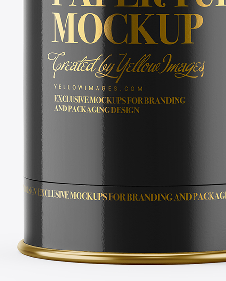 Download Glossy Paper Tube Mockup In Tube Mockups On Yellow Images Object Mockups