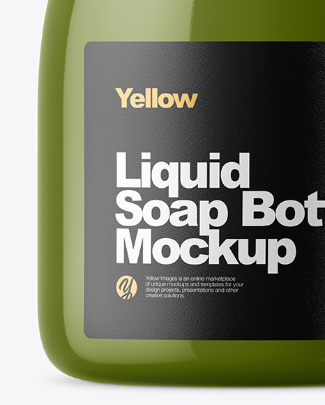 Glossy Liquid Soap Bottle Mockup PSD #1