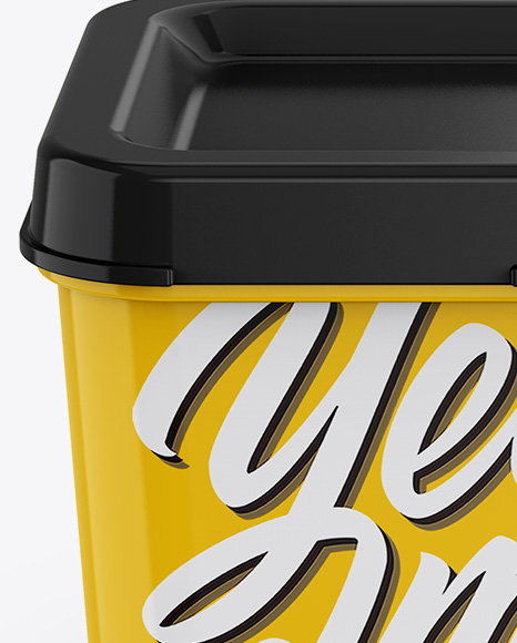 Download Glossy Container Mockup In Pot Tub Mockups On Yellow Images Object Mockups Yellowimages Mockups