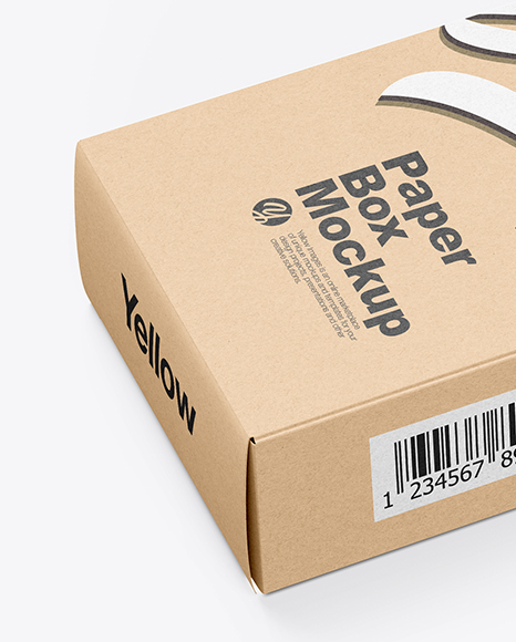 Kraft Box Mockup PSD #2