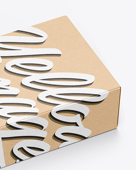 Kraft Box Mockup PSD #1