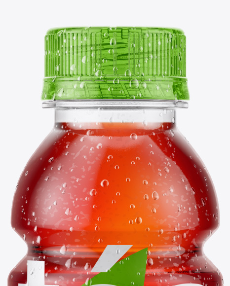 Bottle with Condensation in Shrink Sleeve Mockup PSD #1