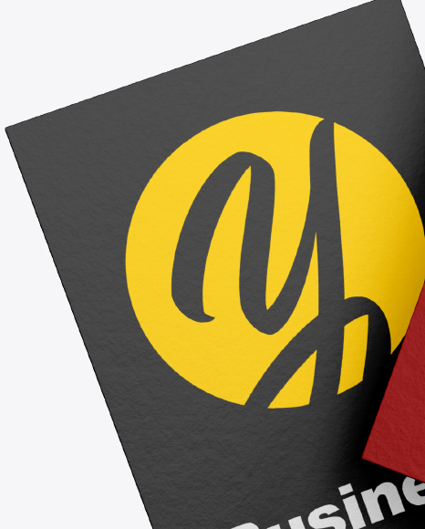 Two Textured Business Cards Mockup PSD #2