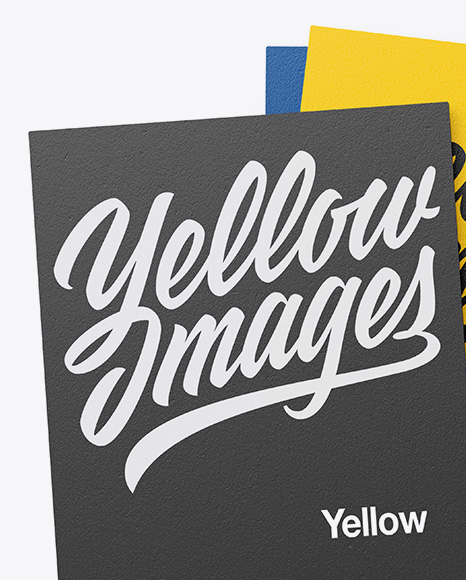 Three Textured Business Cards Mockup PSD #2