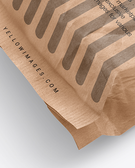 Download Kraft Bag With Popcorn Mockup In Bag Sack Mockups On Yellow Images Object Mockups PSD Mockup Templates