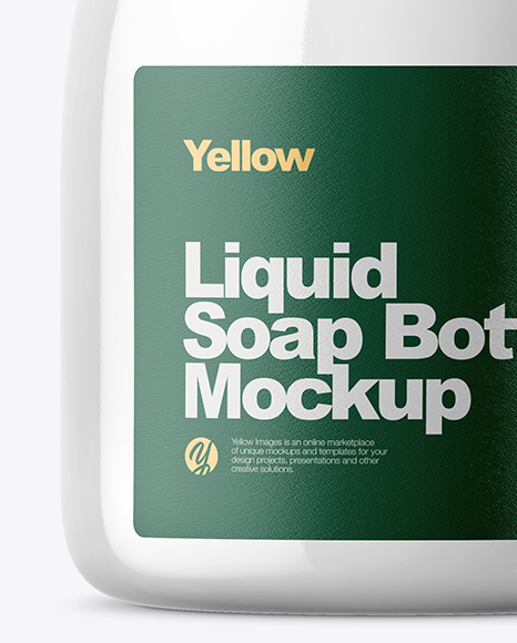 Clear Liquid Soap Bottle Mockup PSD #1