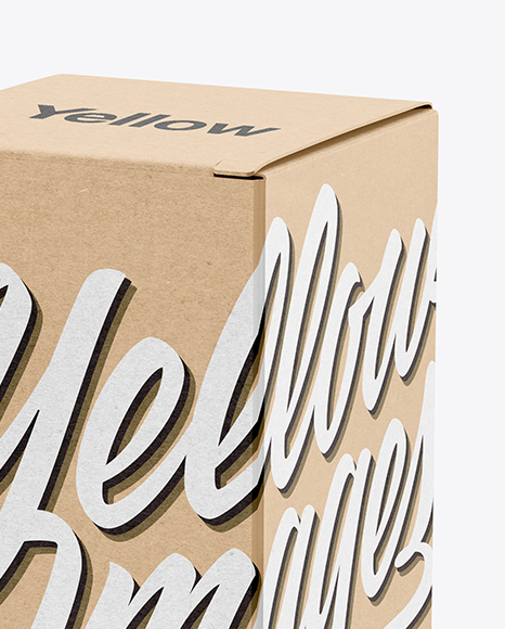 Kraft Box Mockup PSD #2