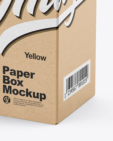 Kraft Box Mockup PSD #1