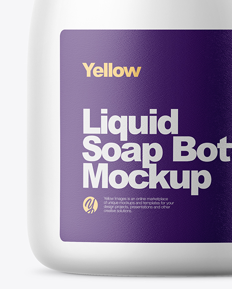 Clear Frosted Liquid Soap Bottle Mockup PSD #1