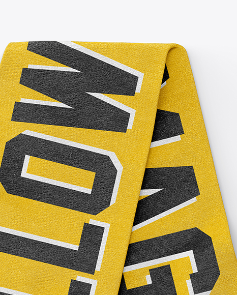 Fan Scarf Mockup In Apparel Mockups On Yellow Images Object Mockups