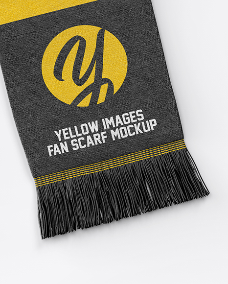 Download Fan Scarf Mockup In Apparel Mockups On Yellow Images Object Mockups