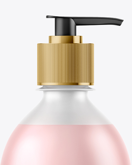 Clear Frosted Liquid Soap Bottle Mockup PSD #2