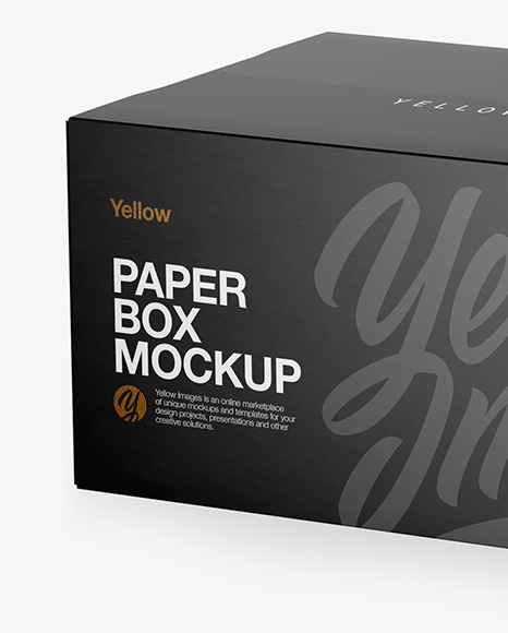 Download Paper Box Mockup In Box Mockups On Yellow Images Object Mockups