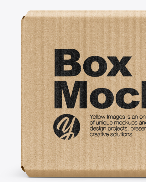 Download Kraft Box W Duct Tape Mockup In Box Mockups On Yellow Images Object Mockups