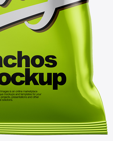 Clear Bag With Potato Chips Mockup In Bag Sack Mockups On Yellow Images Object Mockups