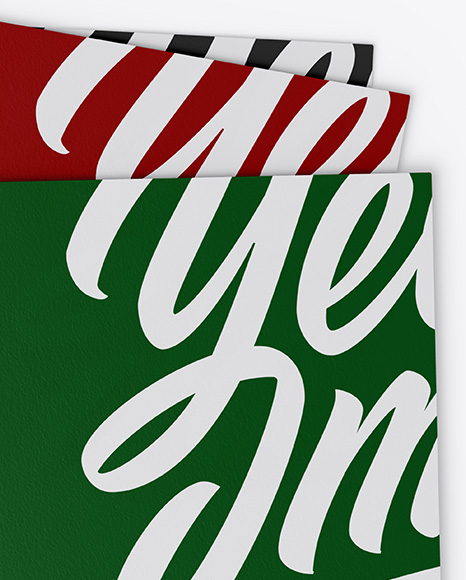 Three Paper Business Cards Mockup PSD #1