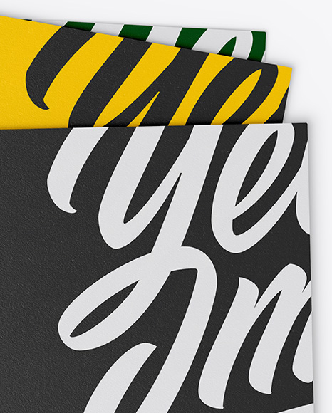 Three Textured Business Cards Mockup PSD #1