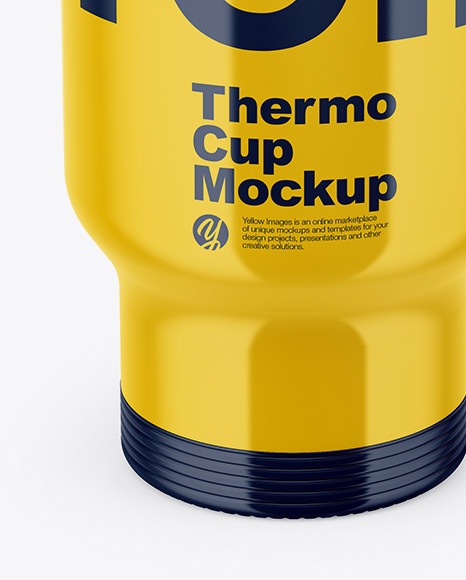 Glossy Thermo Cup Mockup - Free Download Images High Quality PNG, JPG