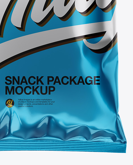 Metallic Snack Package Mockup PSD #1