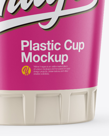 Plastic Cup with Sweets Mockup PSD #1